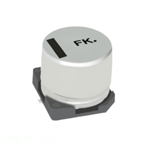 Distribuidor Autorizado, Condensador de Aluminio de Montaje Superficial de 100 uF, 20%, 35V, SMD, EEE-FK1V101GL - Product Image 1