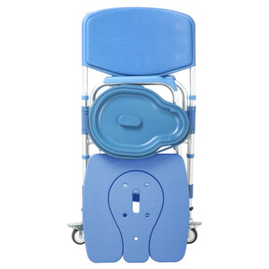 Home Use Wheeled Care <b>Commode</b> <b>Chair</b> With Wheels For Elderly And Disabled Hospital <b>Chair</b> - Product Image 5