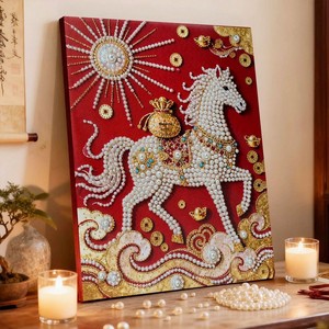 Kit de Peinture Diamant DIY Style Moderne Thème Animal Imprimé pour Décoration Intérieure Artisanat en Acier Inoxydable - Product Image 4