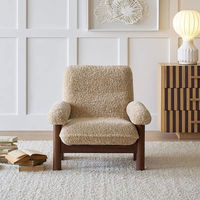 Fauteuil d'appoint rembourré de style moderne du milieu du siècle, canapé individuel pour salons design, hôtels et balcons