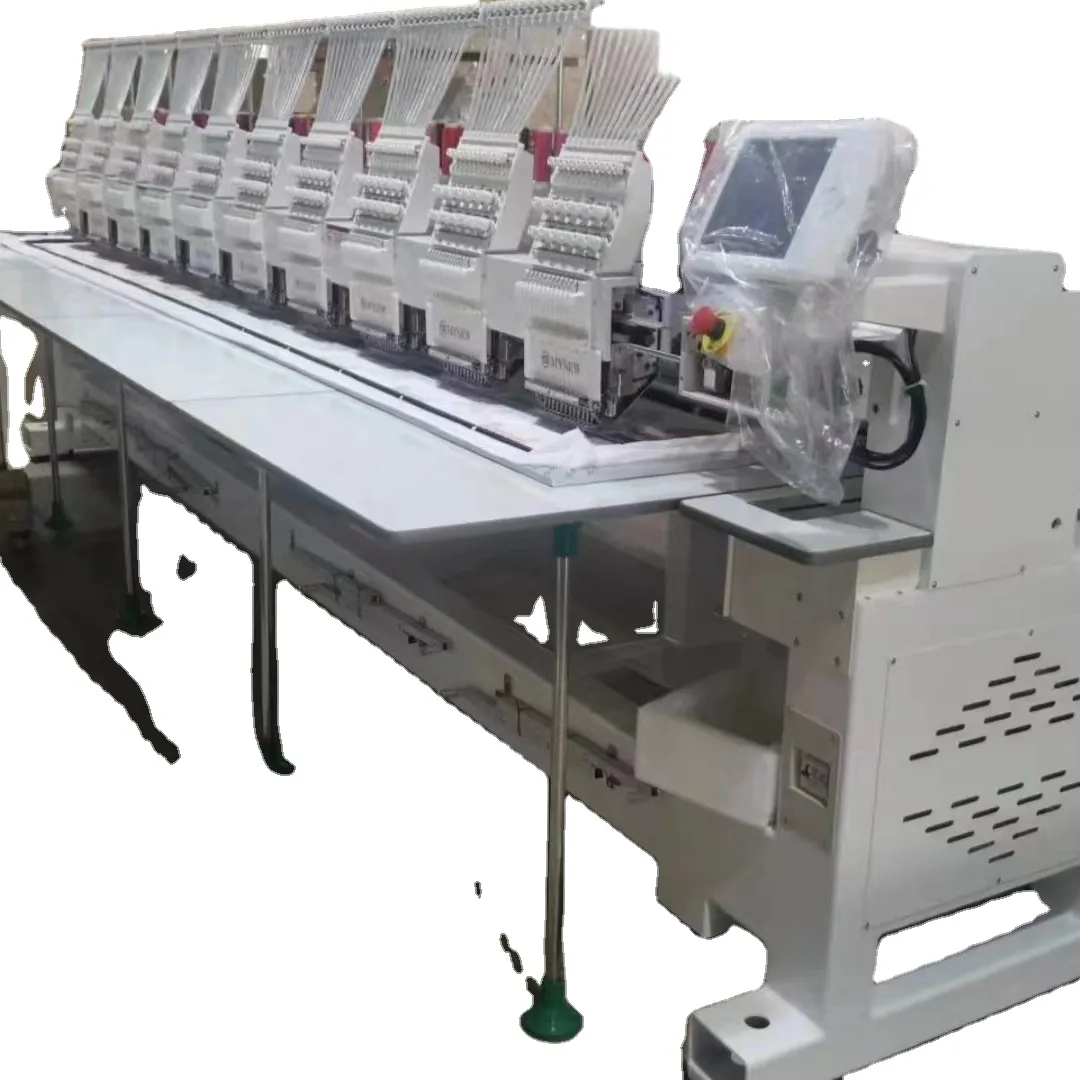MFGS1210 10 Heads Computer Embroidery Machine High Speed Multi Function Garment Embroidery Machine 12 Color
