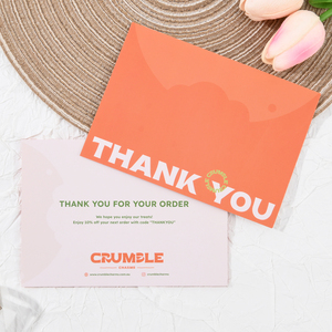 Cartes de remerciement personnalisées avec logo coloré, inserts en papier, coupons de réduction pour la prochaine commande, service après-vente <span class=keywords><strong>premium</strong></span> - Product Image 4