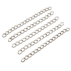 50pcs/lot 50mm 70mm 5x4mm <strong>Necklace</strong> Extension Chain Bulk Bracelet Extended Chains Tail <strong>Extender</strong> for DIY Jewelry Making Findings - Product Image 5