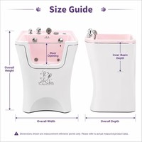 Équipement de toilettage pour animaux de compagnie DPbathe Luxury Smart Temp Control Milky Micro-Bubble Acrylic Pet Grooming Spa