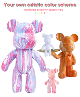 DIY Verseur Peinture Violent Bear Doll 75cm Fluid Bear Model Toy avec White Base Kit