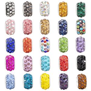 Perles de haute qualité pour la fabrication de bijoux en DIY, perles à gros trous pour bracelet, perles en lucite colorées pour la famille, perles en plastique acrylique - Product Image 2