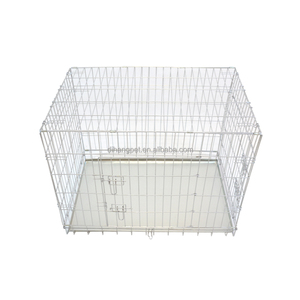 <span class=keywords><strong>Cage</strong></span> à chien en treillis métallique, niche pour chien avec plateau en plastique, en fer et métal, fabriquée en Chine, pas cher - Product Image 2