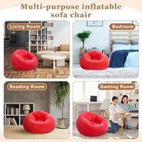 Canapé gonflable simple pour camping en plein air Fauteuil pouf flocage en PVC pour le salon Fauteuil canapé paresseux