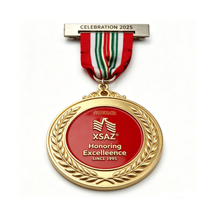 Medalla XSAZ Chapada en Oro con Grabado Circular que Conmemora la Excelencia Desde 1995, Premio de Aniversario - Product Image 6