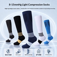 Chaussettes de sport à compression mi-hautes avec soutien de la cheville, respirantes en maille, non étouffantes, pour la course à pied, vente en gros, haute qualité