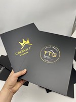 Carpeta Portadocumentos Negra 9x12, Carpeta con Grabado Personalizado, Impresa, A4 A5, para Oficina, Empresa, Presentaciones, con Bolsillo