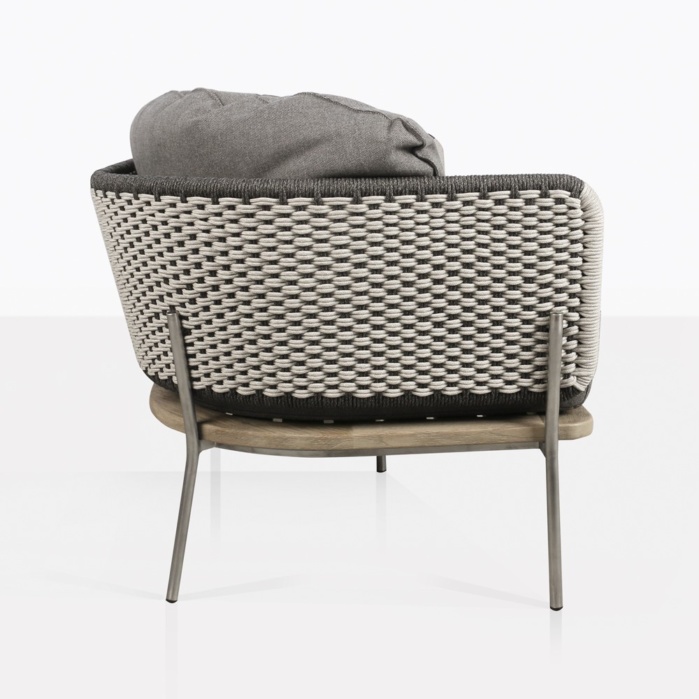 Hot sale comfortable outdoor furniture hand woven rope garden furniture two tone weave sofa