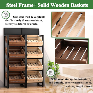 Commercial Slanted <b>Display</b> Shelving <b>Unit</b> for Fruits, Snacks & Merchandise - Product Image 3