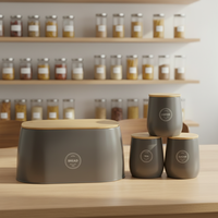 Boîte de conservation alimentaire multifonction moderne en acier inoxydable hermétique et écologique, pot à café, thé, sucre, pour comptoir de cuisine