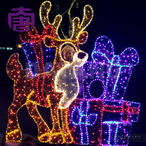 Luces LED de exterior con forma de Papá Noel, IP65, color personalizable, fácil instalación, iluminación navideña para plazas - Product Image 4