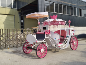 Nouvelle conception Magnifique carrosse de citrouille de Cendrillon pour mariage et décoration de Noël en extérieur Carrosse de cheval - Product Image 2