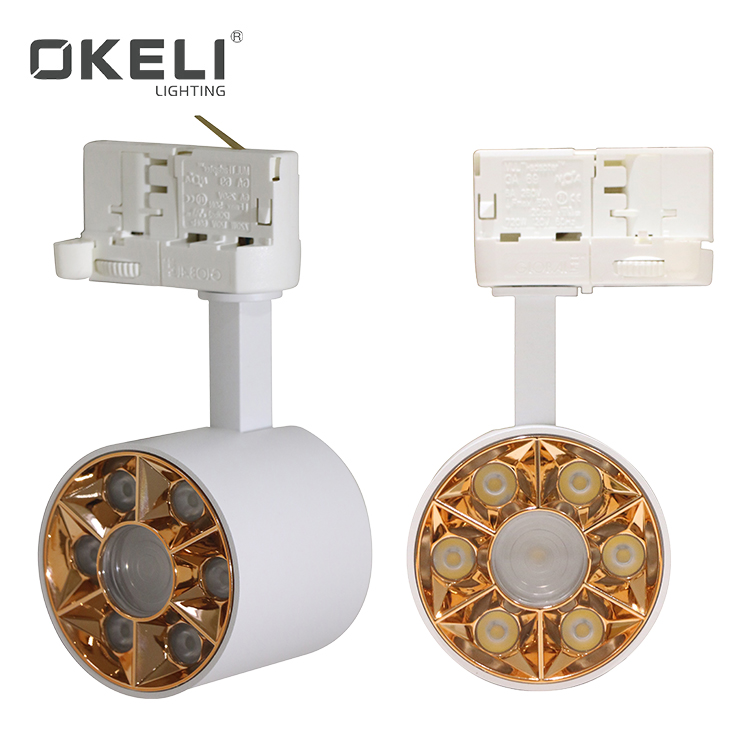 OKELI New Trend White Black Aluminum Adjustable Angle Spotlight SMD 8W Led Track Lights