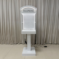 FURUN Cabine téléphonique en fer personnalisée en gros, support pour livre d'or, décoration de table pour mariage, fiançailles, fête, et lieux de banquet