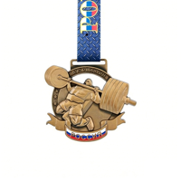 Médailles de sport personnalisées en métal doré vierge, fabrication directe d'usine en Chine, pour judo, haltérophilie, danse, volleyball, course à pied, récompenses miraculeuses