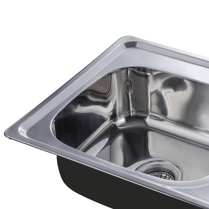 Lavello da <span class=keywords><strong>Cucina</strong></span> in <span class=keywords><strong>Acciaio</strong></span> Inox a Montaggio Superiore con Vasca Singola e Gocciolatoio per Uso Domestico - Product Image 2