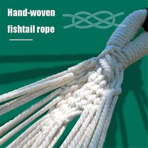 <span class=keywords><strong>Hamac</strong></span> en coton pour une personne, <span class=keywords><strong>barre</strong></span> d'épandage en bois de hêtre avec glands, capacité de 300lb - Product Image 4