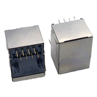 YBO S8125-8P8C soket 8P8C RJ45 Jack betina cangkang tembaga 8-Pin dengan konektor Ethernet dengan antarmuka kabel 8-Pin