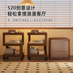 Mesita de noche sencilla y creativa para uso doméstico, sala de estar, sofá, mesa auxiliar, estante de almacenamiento, dormitorio decorativo, móvil - Product Image 4