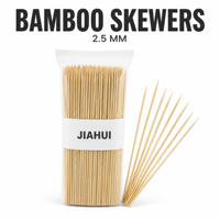 Bâtonnets de bambou de qualité supérieure, surface lisse polie, pour bonbons, pommes, fruits, fontaines de chocolat, brochettes de bambou pour barbecue