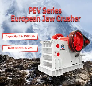 PEV Series European Type Rock Jaw Crusher Machine Stone Crushing Machinery Primary Coarse Jaw Crusher For Stone Production Line