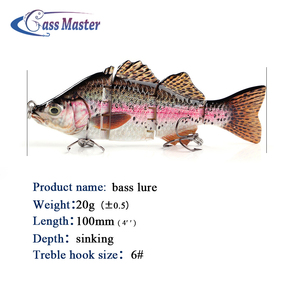 Bassmaster salmonete <span class=keywords><strong>vivo</strong></span> atraer señuelo de plástico articulado de señuelo de pesca artificial pesca de lubina <span class=keywords><strong>cebo</strong></span> - Product Image 3