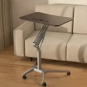 Spezielles bewegliches Heimbüro Über Bett für einzelne Metallsäule pneumatischer höhenverstellbarer Tisch