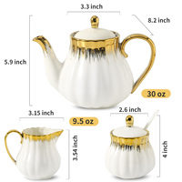 Cafetière/théière en porcelaine blanche pour hôtel et restaurant, 850 ml, écologique, qualité alimentaire, avec pots à lait et à sucre