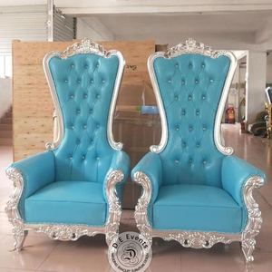 Sillón moderno <span class=keywords><strong>de</strong></span> madera con respaldo alto, sillón <span class=keywords><strong>de</strong></span> tronos, sofá, Reina, rey real, boda, venta directa <span class=keywords><strong>de</strong></span> fábrica - Product Image 2