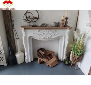 Caminetto Moderno di Design Decorativo Autoportante in Marmo Bianco Onice con Riscaldamento per Soggiorno Interno - Product Image 3