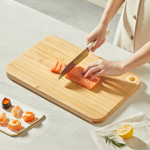 Bamboo Cutting Board Set Rectangle Multifunctional Kitchen Chopping Block With Handle For Fruit And Vegetables - Product Image 2