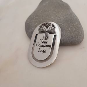 Pembatas buku logam polos ukir logo kustom pembatas buku logam sublimasi Promosi imut bening modis - Product Image 4