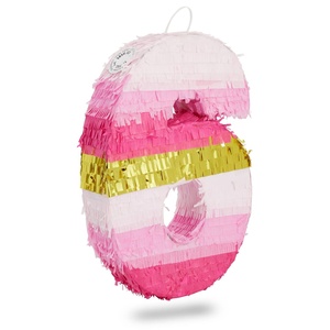 Piñata de Números Colorida DAMAI, Borlas para Fiestas de Cumpleaños, Accesorios de Papel para Manualidades, Juguetes de Caramelo Rosa, Decoraciones - Product Image 5