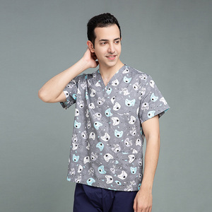 2023 stampa uniforme da infermiera Top manica corta medico Casual scrub uniformi da donna e da uomo uniformi chirurgiche ospedaliere - Product Image 2