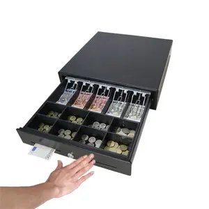 Cash Box Drawer 5B8C Money Safe Storage Box Manual Push Open Cash Register Drawer