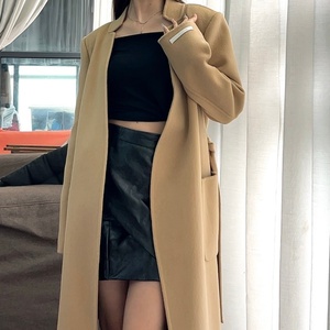 Elegante Abrigo de Mezcla de Lana de Manga Larga - Product Image 3