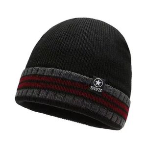 Gorro de Esquí Tejido de Lana con Diseño de Cinco Estrellas, Cálido y Resistente al Viento para Deportes al Aire Libre - Product Image 5