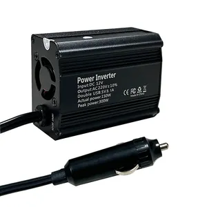 150W DC 12V to AC 220V 변환기 3.1A 듀얼 USB 자동차 충전기 전원 인버터