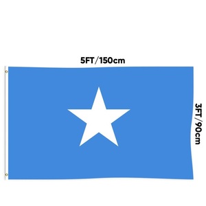 24h Giao hàng nhanh giá rẻ Chứng Khoán 100% polyester lụa Màn hình in ấn 3X5FT somalia cờ lớn cờ của somalia - Product Image 5