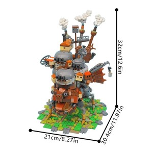 Funbuild-Juego de bloques de construcción de Castillo aullando, escenas arquitectónicas animadas, modelo de ladrillos, juguetes, regalos para niños - Product Image 5