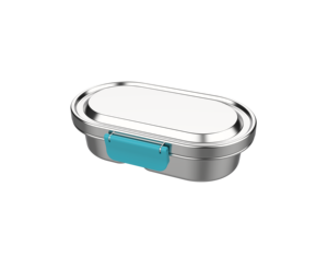 Boîte à bento mignonne en acier inoxydable sans BPA Boîte à lunch sûre pour les repas sains des enfants Conteneur de stockage des aliments - Product Image 1
