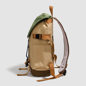 Drawstring Casual Female <b>Laptop</b> <b>Backpack</b> with Cover Color Contrast Lightweight Nylon Travel <b>Backpack</b> Korean Fashion Brand - Product Image 2