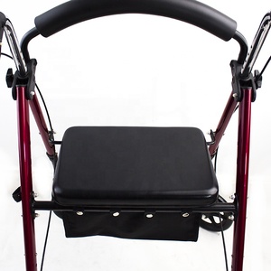 Легкая алюминиевая рама с сиденьем и спинкой для пожилых людей, лидер продаж, роликовые ходунки - Product Image 2