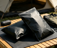 Pochettes refermables noires givrées imprimées sur mesure, sacs réutilisables et recyclables pour l'emballage de sous-vêtements et de vêtements, vente en gros