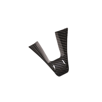 Couverture de cadre de volant de voiture en forme de U en fibre de carbone véritable accessoires intérieurs pour Alfa Romeo Giulia Stelvio 2017-2019