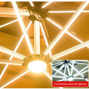 Nouvel <span class=keywords><strong>Parasol</strong></span> de Terrasse Rond de 3 Mètres, Grand <span class=keywords><strong>Parasol</strong></span> Cantilever Extérieur Robuste et Résistant au Vent <span class=keywords><strong>pour</strong></span> Jardin, Terrasse et Piscine - Product Image 5